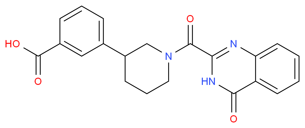 3-{1-[(4-oxo-3,4-dihydroquinazolin-2-yl)carbonyl]piperidin-3-yl}benzoic acid_Molecular_structure_CAS_)