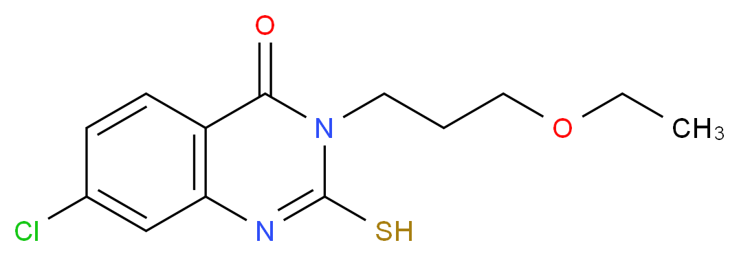 7-chloro-3-(3-ethoxypropyl)-2-mercaptoquinazolin-4(3H)-one_Molecular_structure_CAS_)