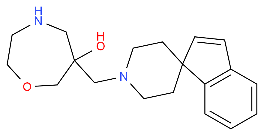 6-(1'H-spiro[indene-1,4'-piperidin]-1'-ylmethyl)-1,4-oxazepan-6-ol_Molecular_structure_CAS_)