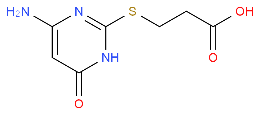 3-[(4-amino-6-oxo-1,6-dihydropyrimidin-2-yl)thio]propanoic acid_Molecular_structure_CAS_63916-09-6)