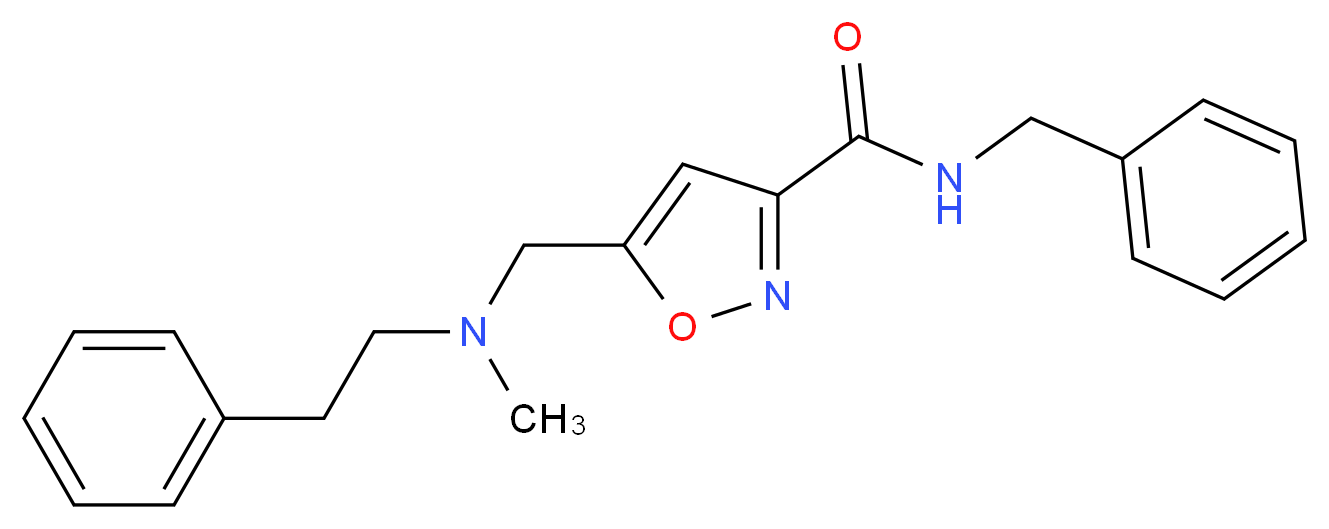 N-benzyl-5-{[methyl(2-phenylethyl)amino]methyl}isoxazole-3-carboxamide_Molecular_structure_CAS_)