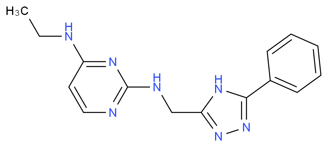 N~4~-ethyl-N~2~-[(5-phenyl-4H-1,2,4-triazol-3-yl)methyl]pyrimidine-2,4-diamine_Molecular_structure_CAS_)