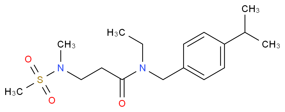 N-ethyl-N-(4-isopropylbenzyl)-3-[methyl(methylsulfonyl)amino]propanamide_Molecular_structure_CAS_)