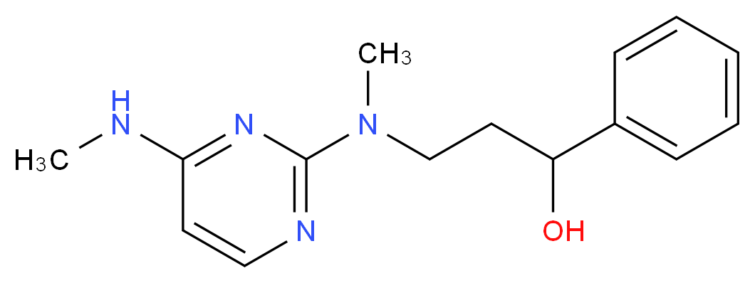 3-{methyl[4-(methylamino)pyrimidin-2-yl]amino}-1-phenylpropan-1-ol_Molecular_structure_CAS_)