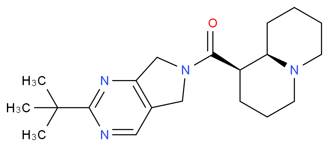 (1R,9aR)-1-[(2-tert-butyl-5,7-dihydro-6H-pyrrolo[3,4-d]pyrimidin-6-yl)carbonyl]octahydro-2H-quinolizine_Molecular_structure_CAS_)
