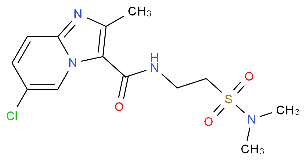 6-chloro-N-{2-[(dimethylamino)sulfonyl]ethyl}-2-methylimidazo[1,2-a]pyridine-3-carboxamide_Molecular_structure_CAS_)