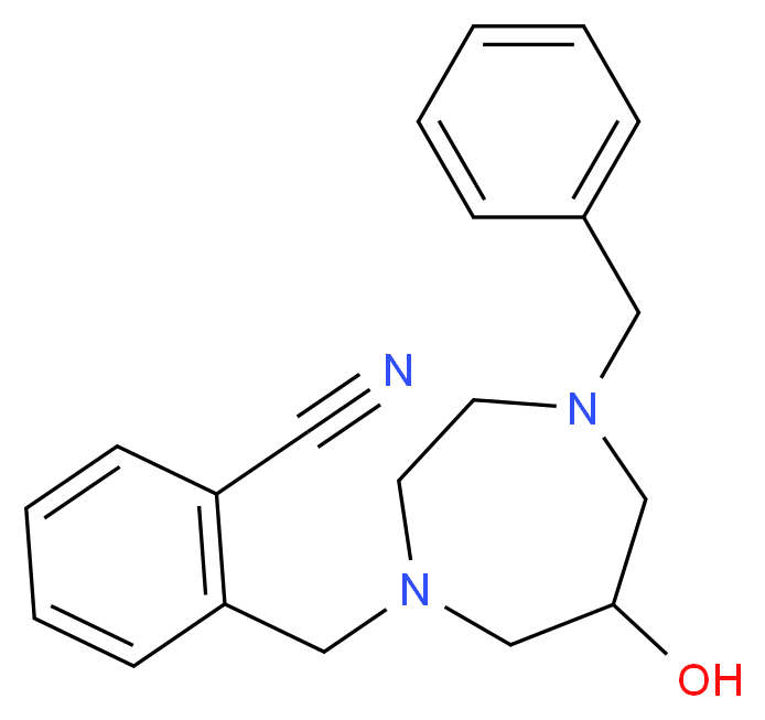 2-[(4-benzyl-6-hydroxy-1,4-diazepan-1-yl)methyl]benzonitrile_Molecular_structure_CAS_)