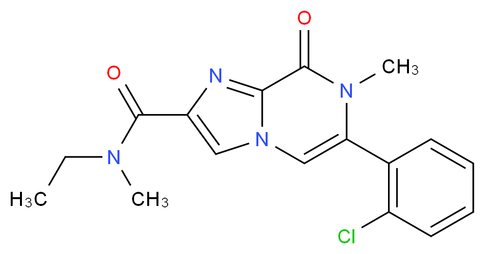 6-(2-chlorophenyl)-N-ethyl-N,7-dimethyl-8-oxo-7,8-dihydroimidazo[1,2-a]pyrazine-2-carboxamide_Molecular_structure_CAS_)