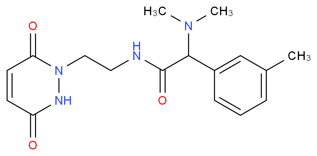 2-(dimethylamino)-N-[2-(3,6-dioxo-3,6-dihydropyridazin-1(2H)-yl)ethyl]-2-(3-methylphenyl)acetamide_Molecular_structure_CAS_)