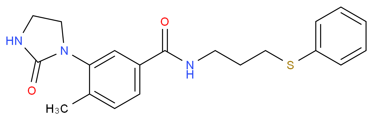 4-methyl-3-(2-oxo-1-imidazolidinyl)-N-[3-(phenylthio)propyl]benzamide_Molecular_structure_CAS_)