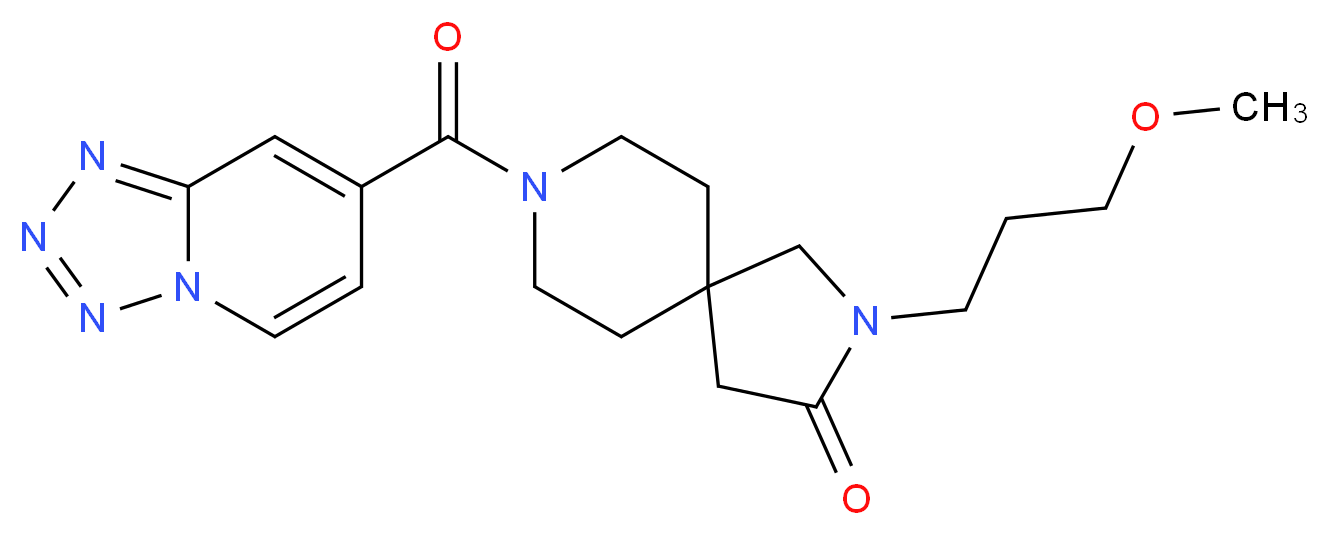 2-(3-methoxypropyl)-8-(tetrazolo[1,5-a]pyridin-7-ylcarbonyl)-2,8-diazaspiro[4.5]decan-3-one_Molecular_structure_CAS_)