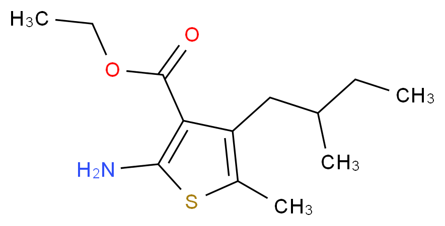 ethyl 2-amino-5-methyl-4-(2-methylbutyl)thiophene-3-carboxylate_Molecular_structure_CAS_)