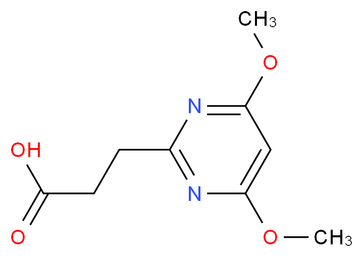 3-(4,6-Dimethoxypyrimidin-2-yl)propanoic acid_Molecular_structure_CAS_386715-41-9)