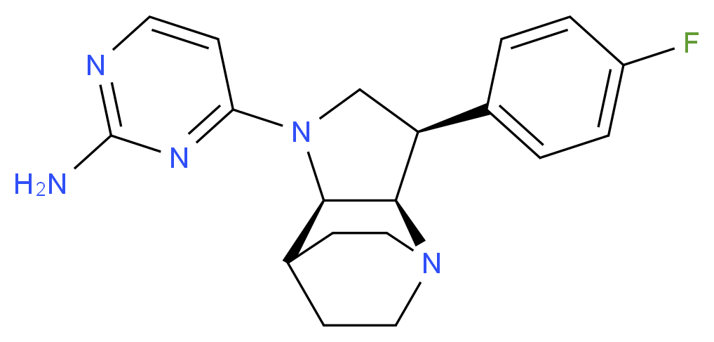 4-[(3R*,3aR*,7aR*)-3-(4-fluorophenyl)hexahydro-4,7-ethanopyrrolo[3,2-b]pyridin-1(2H)-yl]pyrimidin-2-amine_Molecular_structure_CAS_)