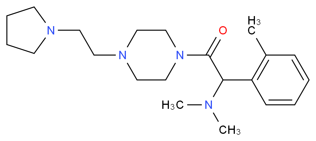 N,N-dimethyl-1-(2-methylphenyl)-2-oxo-2-{4-[2-(1-pyrrolidinyl)ethyl]-1-piperazinyl}ethanamine_Molecular_structure_CAS_)
