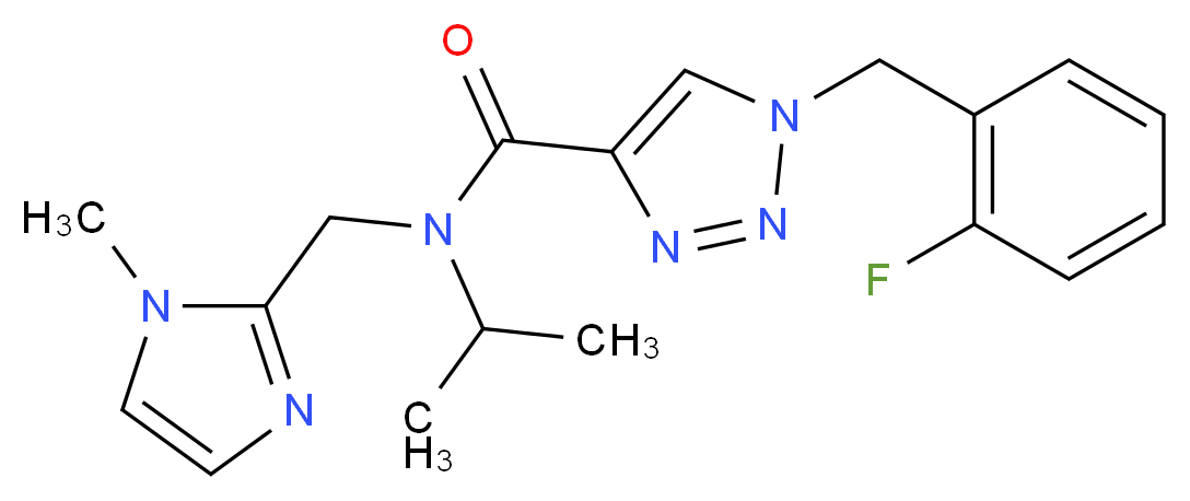 1-(2-fluorobenzyl)-N-isopropyl-N-[(1-methyl-1H-imidazol-2-yl)methyl]-1H-1,2,3-triazole-4-carboxamide_Molecular_structure_CAS_)