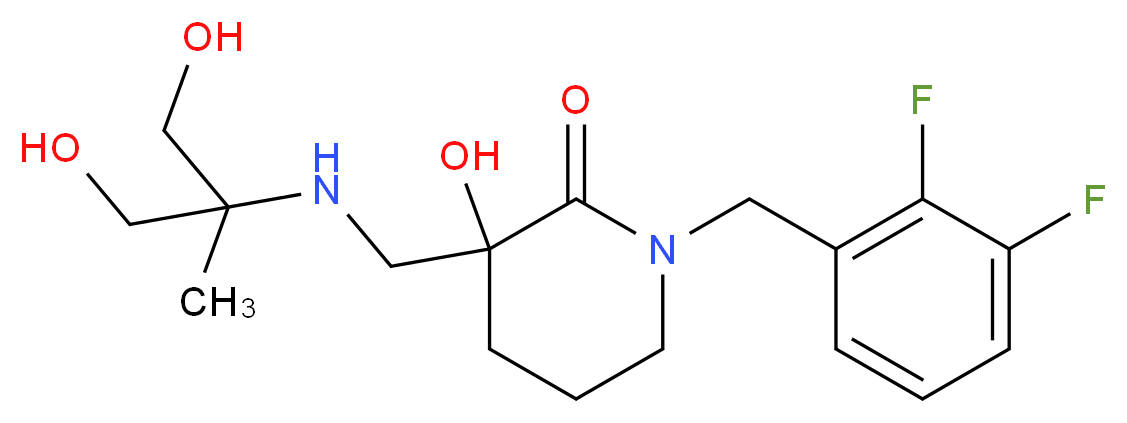 1-(2,3-difluorobenzyl)-3-hydroxy-3-({[2-hydroxy-1-(hydroxymethyl)-1-methylethyl]amino}methyl)piperidin-2-one_Molecular_structure_CAS_)