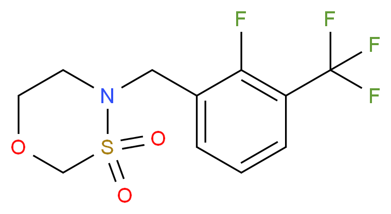 4-[2-fluoro-3-(trifluoromethyl)benzyl]-1,3,4-oxathiazinane 3,3-dioxide_Molecular_structure_CAS_)
