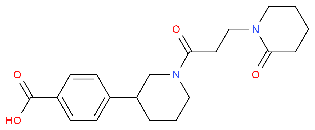 4-{1-[3-(2-oxopiperidin-1-yl)propanoyl]piperidin-3-yl}benzoic acid_Molecular_structure_CAS_)