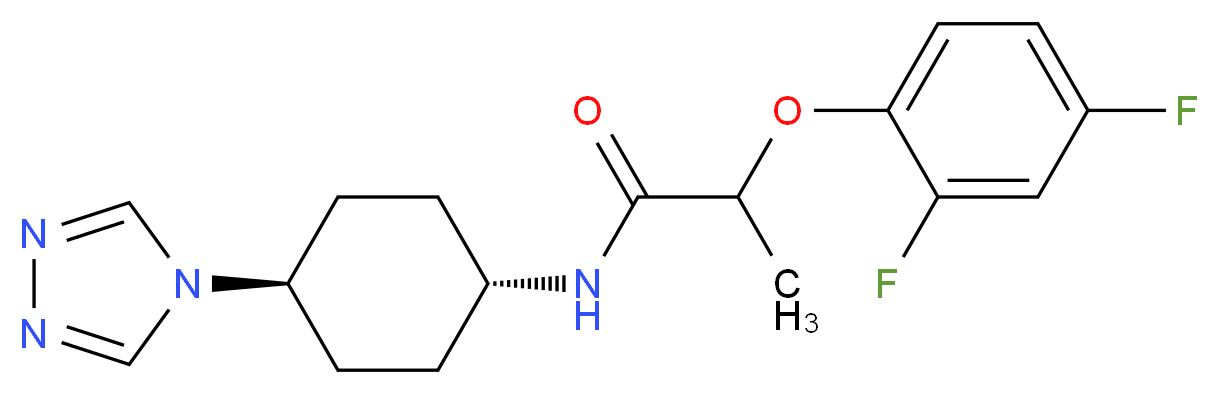 2-(2,4-difluorophenoxy)-N-[trans-4-(4H-1,2,4-triazol-4-yl)cyclohexyl]propanamide_Molecular_structure_CAS_)