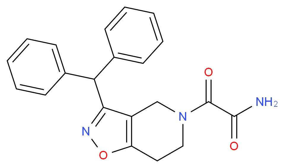 2-[3-(diphenylmethyl)-6,7-dihydroisoxazolo[4,5-c]pyridin-5(4H)-yl]-2-oxoacetamide_Molecular_structure_CAS_)