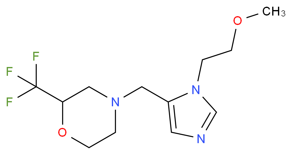 4-{[1-(2-methoxyethyl)-1H-imidazol-5-yl]methyl}-2-(trifluoromethyl)morpholine_Molecular_structure_CAS_)
