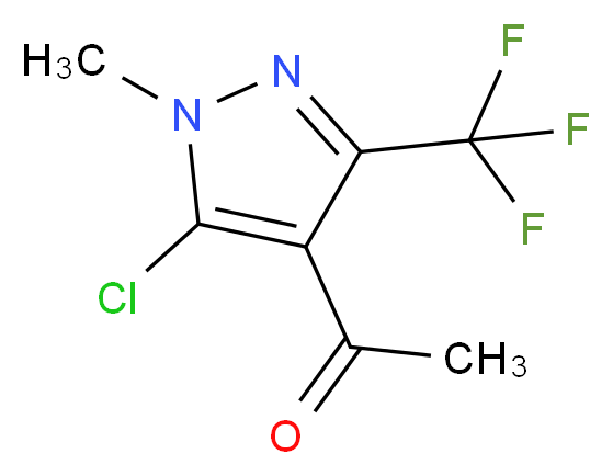 1-[5-Chloro-1-methyl-3-(trifluoromethyl)-1H-pyrazol-4-yl]-1-ethanone_Molecular_structure_CAS_)