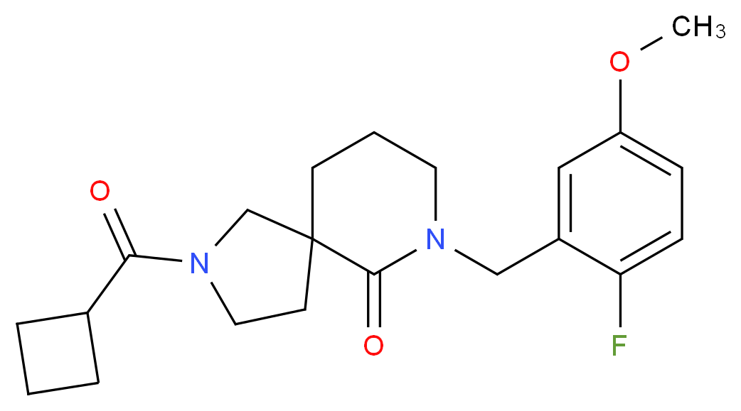 2-(cyclobutylcarbonyl)-7-(2-fluoro-5-methoxybenzyl)-2,7-diazaspiro[4.5]decan-6-one_Molecular_structure_CAS_)
