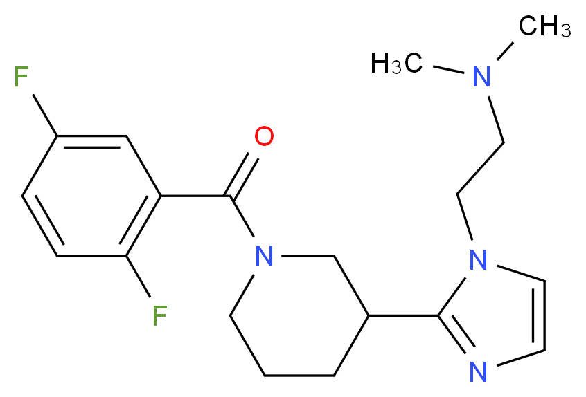 (2-{2-[1-(2,5-difluorobenzoyl)piperidin-3-yl]-1H-imidazol-1-yl}ethyl)dimethylamine_Molecular_structure_CAS_)
