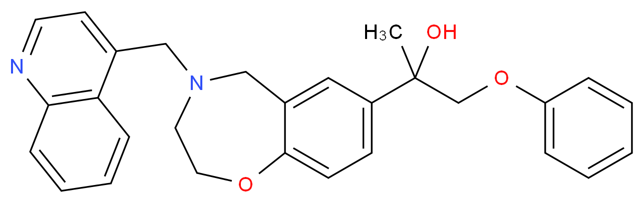 1-phenoxy-2-[4-(4-quinolinylmethyl)-2,3,4,5-tetrahydro-1,4-benzoxazepin-7-yl]-2-propanol_Molecular_structure_CAS_)
