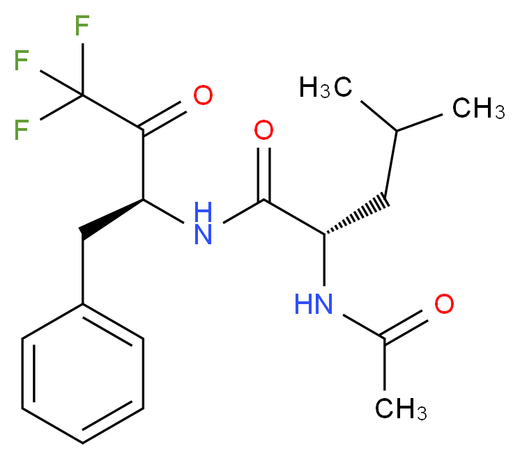 1,1,1-TRIFLUORO-3-((N-ACETYL)-L-LEUCYLAMIDO)-4-PHENYL-BUTAN-2-ONE(N-ACETYL-L-LEUCYL-L-PHENYLALANYL TRIFLUOROMETHYL KETONE)_Molecular_structure_CAS_)