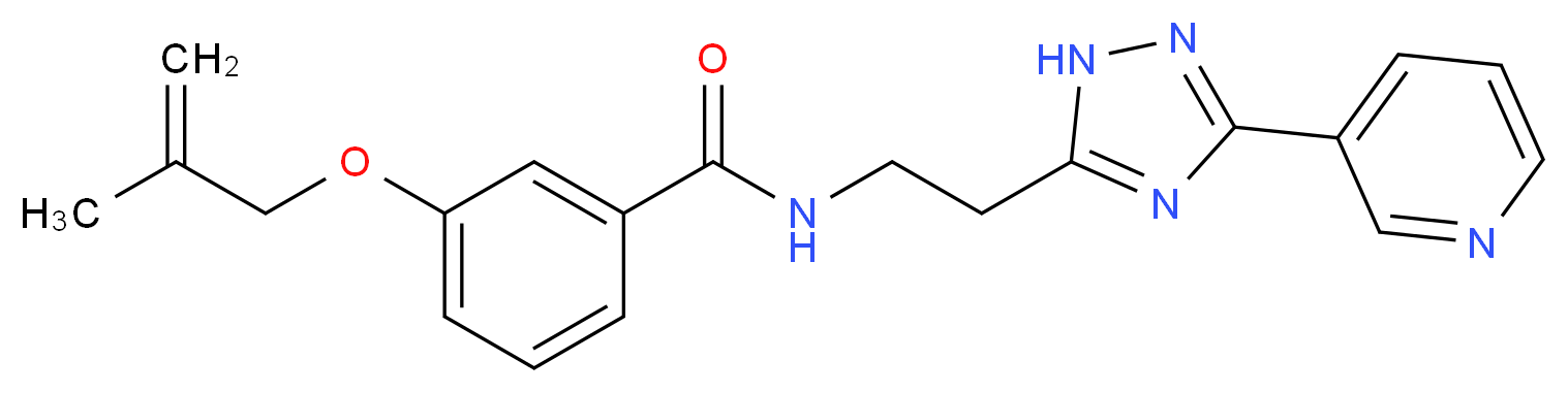 3-[(2-methylprop-2-en-1-yl)oxy]-N-[2-(3-pyridin-3-yl-1H-1,2,4-triazol-5-yl)ethyl]benzamide_Molecular_structure_CAS_)