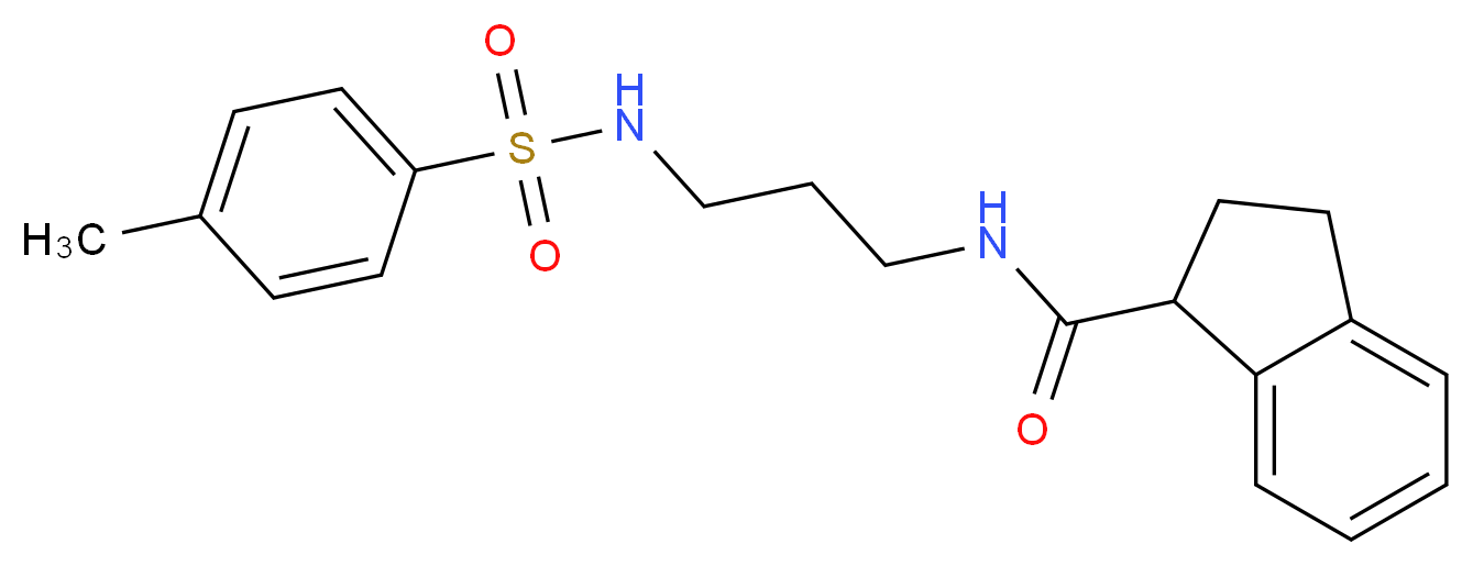 N-(3-{[(4-methylphenyl)sulfonyl]amino}propyl)indane-1-carboxamide_Molecular_structure_CAS_)
