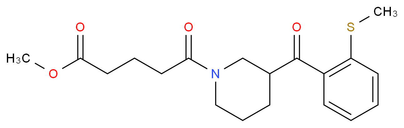 methyl 5-{3-[2-(methylthio)benzoyl]-1-piperidinyl}-5-oxopentanoate_Molecular_structure_CAS_)