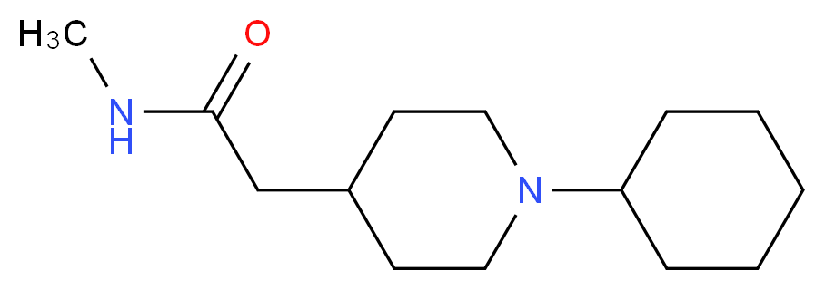 2-(1-cyclohexylpiperidin-4-yl)-N-methylacetamide_Molecular_structure_CAS_)