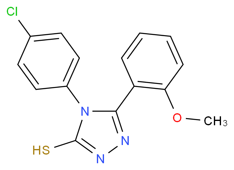 4-(4-chlorophenyl)-5-(2-methoxyphenyl)-4H-1,2,4-triazole-3-thiol_Molecular_structure_CAS_)