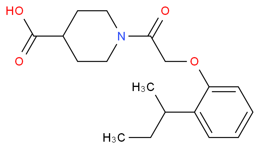 1-[(2-sec-butylphenoxy)acetyl]piperidine-4-carboxylic acid_Molecular_structure_CAS_)