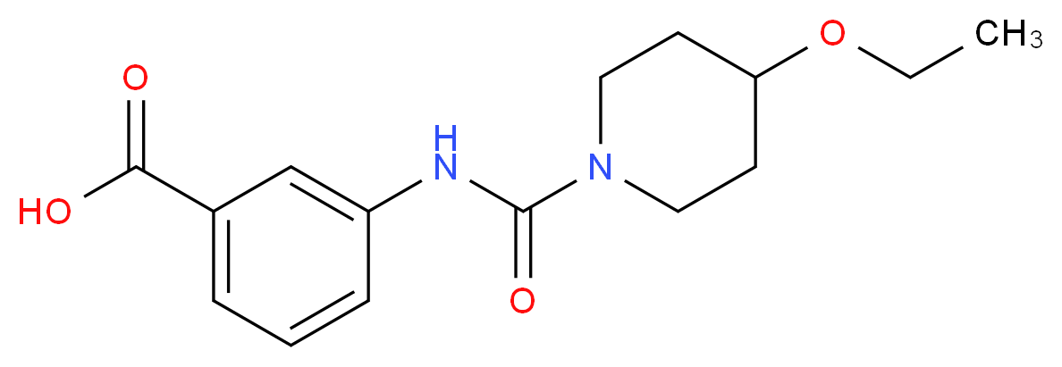 3-[(4-ethoxypiperidin-1-yl)carbonylamino]benzoic acid_Molecular_structure_CAS_)