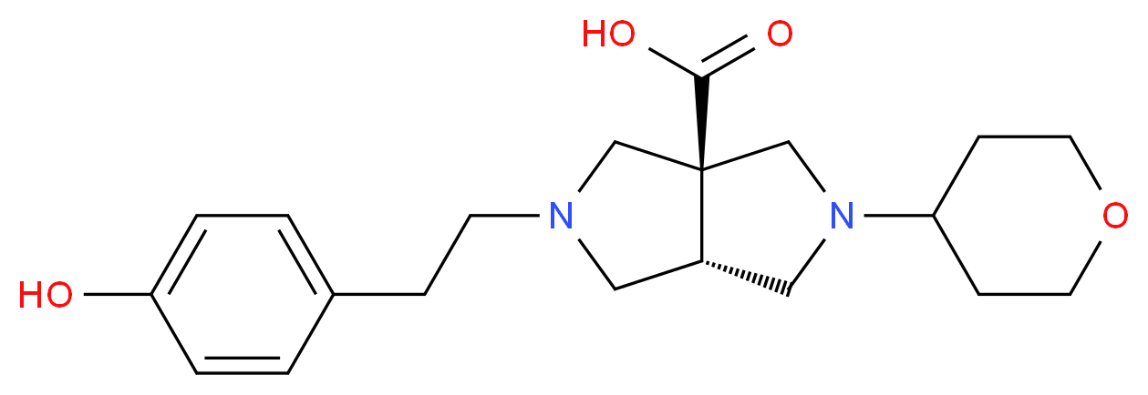 (3aS*,6aS*)-2-[2-(4-hydroxyphenyl)ethyl]-5-(tetrahydro-2H-pyran-4-yl)hexahydropyrrolo[3,4-c]pyrrole-3a(1H)-carboxylic acid_Molecular_structure_CAS_)