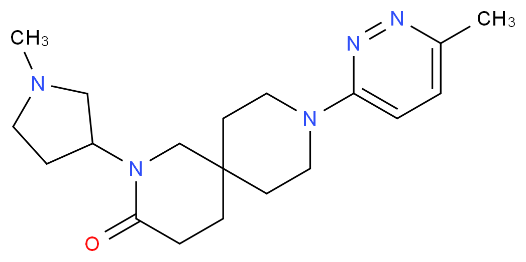 9-(6-methyl-3-pyridazinyl)-2-(1-methyl-3-pyrrolidinyl)-2,9-diazaspiro[5.5]undecan-3-one_Molecular_structure_CAS_)