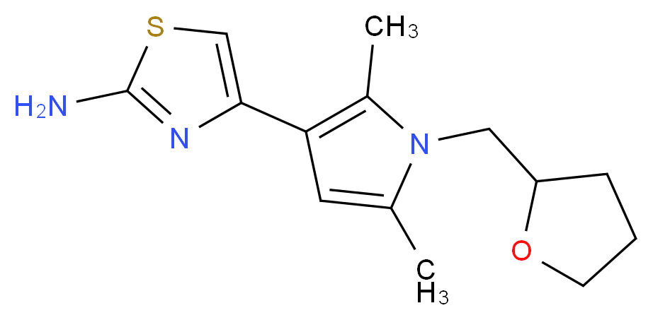 4-[2,5-dimethyl-1-(tetrahydrofuran-2-ylmethyl)-1H-pyrrol-3-yl]-1,3-thiazol-2-amine_Molecular_structure_CAS_)