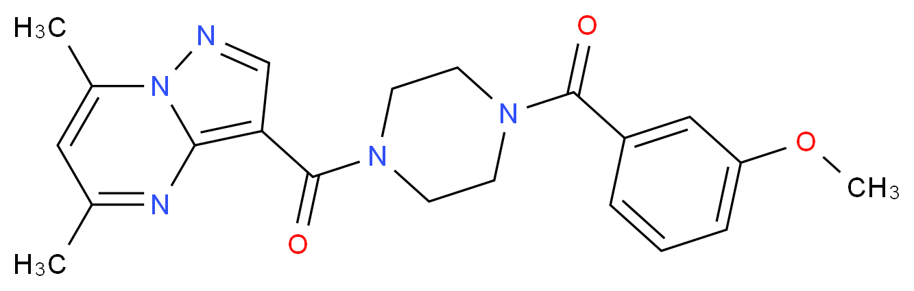 3-{[4-(3-methoxybenzoyl)-1-piperazinyl]carbonyl}-5,7-dimethylpyrazolo[1,5-a]pyrimidine_Molecular_structure_CAS_)
