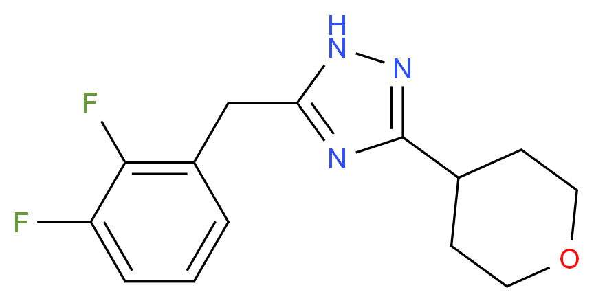 5-(2,3-difluorobenzyl)-3-(tetrahydro-2H-pyran-4-yl)-1H-1,2,4-triazole_Molecular_structure_CAS_)