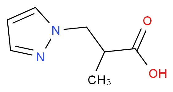 2-Methyl-3-(1H-pyrazol-1-yl)propanoic acid_Molecular_structure_CAS_197094-12-5)