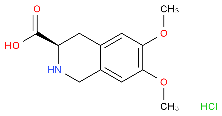(3S)-1,2,3,4-Tetrahydro-6,7-dimethoxy-3-isoquinolinecarboxylic Acid Hydrochloride_Molecular_structure_CAS_82586-62-7)