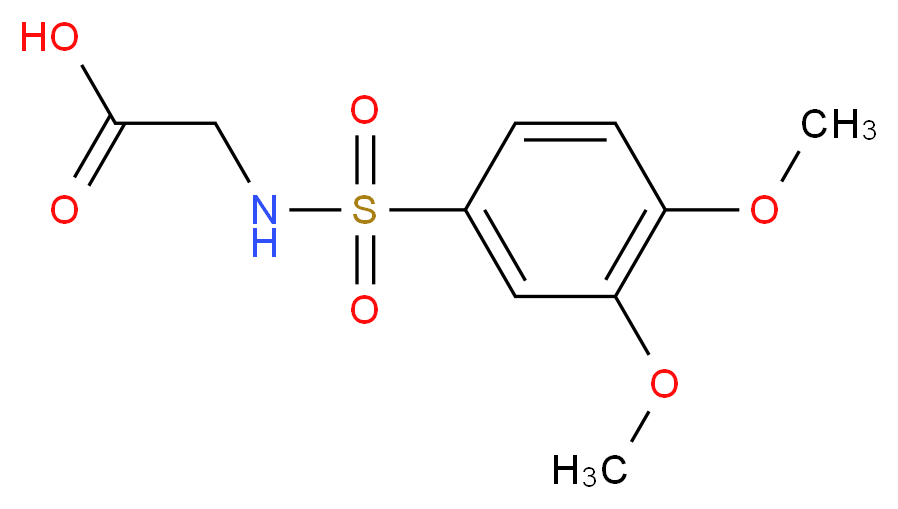 {[(3,4-dimethoxyphenyl)sulfonyl]amino}acetic acid_Molecular_structure_CAS_93129-41-0)