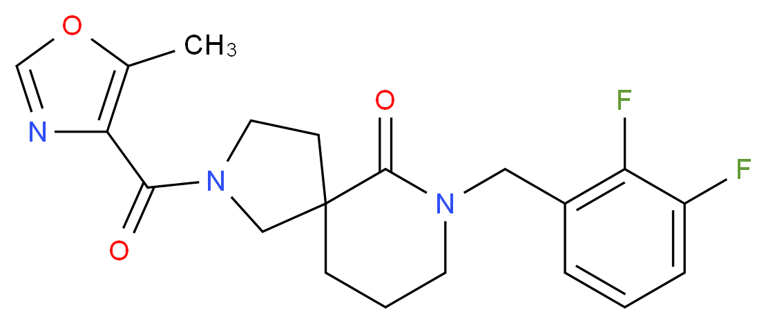 7-(2,3-difluorobenzyl)-2-[(5-methyl-1,3-oxazol-4-yl)carbonyl]-2,7-diazaspiro[4.5]decan-6-one_Molecular_structure_CAS_)