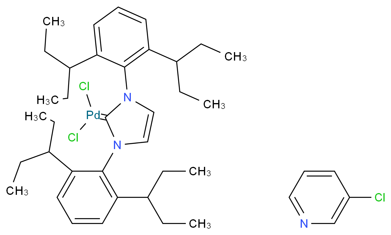 Pd-PEPPSI&trade;-IPent catalyst_Molecular_structure_CAS_1158652-41-5)