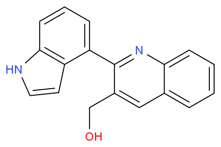 [2-(1H-indol-4-yl)quinolin-3-yl]methanol_Molecular_structure_CAS_)