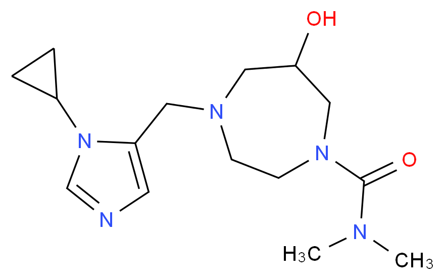 4-[(1-cyclopropyl-1H-imidazol-5-yl)methyl]-6-hydroxy-N,N-dimethyl-1,4-diazepane-1-carboxamide_Molecular_structure_CAS_)
